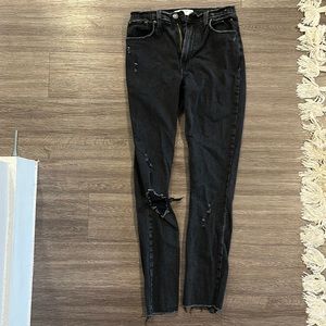 Abercrombie high rise black skinny jeans
